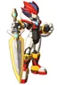 Placeholder: Megaman Zero Omega, Black and Red Armor, Lightning Sword, HD, Clean