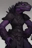 Placeholder: a black and purple female argonian artificer who uses Tesla coils as weapons