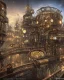 Placeholder: Future realistic steampunk city