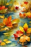 Placeholder: The water: autumn leaves and visions of the water color