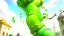 Placeholder: Fantasy digital illustration: giant falling from the beanstalk