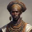 Placeholder: dnd, portrait of negroid in ethnic african clothes