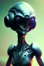 Placeholder: full length alien clean art NFT, blender 3d