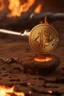 Placeholder: Image of a branding iron that has just burned a Bitcoin logo into the skin of an Attractive man. It is still hot and steam can be seen from the burn mark. Super realistic, dramatic, 8k