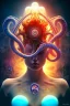 Placeholder: Spiritual being with Tentacles over human Head creating reality around, wrapping Spiral around people, Psychedelic