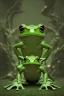 Placeholder: frog cyborg, matrix style