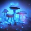 Placeholder: Frost metal magic armoured Mycelium MUSHROOMS stars galaxy SPACE lANDSCAPE BURNING IN BLUE FLAMES hellfire abyss math chaos