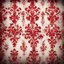 Placeholder: Hyper Realistic Grungy Red Damask Texture on Rustic White Wall with peeling & vignette effect