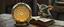 Placeholder: map of labyrinth contained in a glass ball with elemental sigils and symbols on a table beside a book called Rotten Riddles of a Forgotten Age with weird illustrations, being read by an fluffy imp kobold gremlin druid librarian