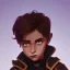 Placeholder: Portrait of a handsome brown haired little warlock kid by Nick Harris