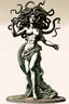 Placeholder: Gorgon medusa in full height, dancing