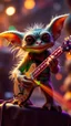 Placeholder: a fuzzy muppet show gekko gremlin rock star with space laser guitar in the style of Escher, bokeh like f/0.8, tilt-shift lens 8k, high detail, smooth render, down-light, unreal engine, prize winning