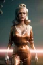 Placeholder: Ultra Realistic retro sci-fi portrait image from 1960, New York, spaceship, sweet young Jane Fonda, tight latex suit, weapon, fighting stance, soft color, highly detailed, unreal engine 5, ray tracing, RTX, lumen lighting, ultra detail, volumetric lighting, 3d, finely drawn, high definition, high resolution.