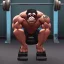 Placeholder: gym gorilla bench pressing weights