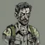 Placeholder: zombie, dead, portrait,,comic book, post-apocalypse, gray background,