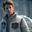 Placeholder: White sculpture Marty mcfly, full body, full of details, realistic, Rome sculpture style,bokeh, hight definition, 8k,