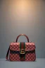 Placeholder: Gucci bag made by muppet face, Sesame Street style, retro style, photo studio, unreal engine 5, god lights, ray tracing, RTX, lumen lighting, ultra detail, volumetric lighting, 3d.