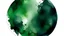 Placeholder: Dark green watercolor circle