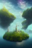 Placeholder: 6. Create a surreal and dreamlike landscape with floating islands and colorful skies