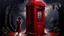 Placeholder: He creates a painting of a red telephone box in rain-soaked London, a woman picking bluebells in a garden, and a dark sunset over the sea in the style of Pierre Paul Prud'hon.