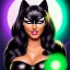 Placeholder: ultra detailed fullbody portrait of beautiful busty Black Cat DC Universe, wearing skintight costume, extremely detailed digital painting, intrincate, extremely detailed smiling face,crystal clear Big Green eyes, in the style of adam hughes , mystical colors , perfectly centered image, perfect composition, rim light, beautiful lighting,8k, stunning scene, raytracing