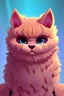 Placeholder: adorable, cute 2d creature with yellow eyes and pink furr, extra-terrestrial