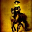 Placeholder: portrait of a horse riding by Rembrandt style