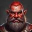 Placeholder: dnd, portrait of dwarf with red skin