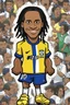 Placeholder: Ronaldinho Brazilian football player,cartoon 2d