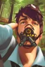 Placeholder: TF2 engineer taking a selfie at the forest