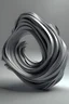 Placeholder: 3d abstract space streamlined shape in grey colors