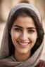 Placeholder: Palestinian woman with beautiful face turning her face slightly to the left and a beautiful smile and her mouth closed