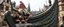 Placeholder: a blonde fluffy gnome quickling kobold gremlin that looks like the opposite of a vampire in bunad leaning on statue of boat