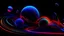 Placeholder: an emphasis on color and line, graphics, Space universe detailed realistic black light style 4k ultra neon