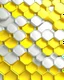 Placeholder: white and yellow 3d honeycomb background pattern