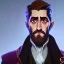 Placeholder: Portrait of a 30 year old warlock like Jake Gyllenhaal, Sherlock Holmes and Mary Poppins