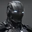 Placeholder: matte black iron man very detailed futuristic