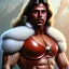 Placeholder: portrait of thundarr the barbarian, d & d, muscular! athetic slim bodybuilder, red and black, futuristic, fantasy, intricate, elegant, highly detailed, digital painting, artstation, concept art, smooth, sharp focus, illustration, art by artgerm and greg rutkowski and alphonse mucha