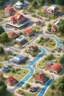 Placeholder: village with big park, big houses, waterpark gasstation, school, policestation, firestation and shoopingmal it is realistic