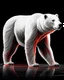 Placeholder: Art illustration lineal polar bear, art calidad ultra, hiperdetallado, 12k, fondo negro, color blanco, rojo, negro y marrón full body