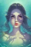 Placeholder: deniz altında kadın portresi
