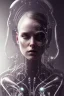 Placeholder: cyberpunk, head, women, portrai, face cry, eye tears, tron, cyborg, robot, cyborg, white hair, seven , perfekt, real, dream, hr giger