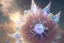 Placeholder: one big crystal subtle flower in a galactic ambiance of the sky, transparent petals, delicate colors, in the foreground, with a little beautiful fairy, full of details, smooth, bright sunshine，soft light atmosphere, light effect，vaporwave colorful, concept art, smooth, extremely sharp detail, finely tuned detail, ultra high definition, 8 k, unreal engine 5, ultra sharp focus