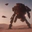 Placeholder: Armored Core machine robot fights another Armored Core fly in the sky in the desert with the ocean where you can see the space in the sky with the twilight on the horizon, 4k resolution