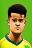 Placeholder: Philippe Coutinho Brazilian football player ,cartoon 2d