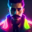 Placeholder: a beautiful commission portrait of a male mustache canary wearing a neon jacket, futuristic, detailed face, cyberpunk city, deviantart, artstation, art by greg rutkowski, ross tran, professional lighting, neon city, night, raytracing, highly realistic,4k,dramatic,hyperrealism