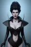 Placeholder: Lana Turner as evil queen in black leather, leather, busty, cleavage, angry, stern look. character design by cory loftis, fenghua zhong, ryohei hase, ismail inceoglu and ruan jia. unreal engine 5, artistic lighting, highly detailed, photorealistic, fantasy