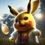 Placeholder: Pikachu in the form of sasuke, susano mode,Ambiance dramatique, hyperrealisme, 8k, high quality, lot of details, portrait,