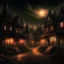 Placeholder: horror scene fantasy town