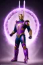 Placeholder: Cosmic super hero, cosmos wepon , purple costume,4k image, full body men